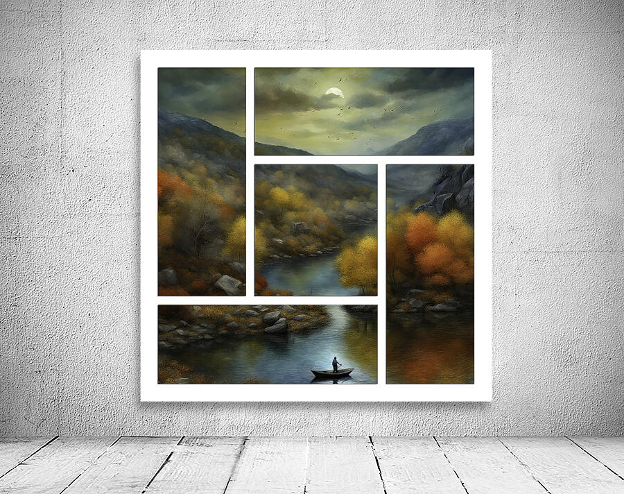 ZIG ZAG RIVER  5 PANEL Wall Preview