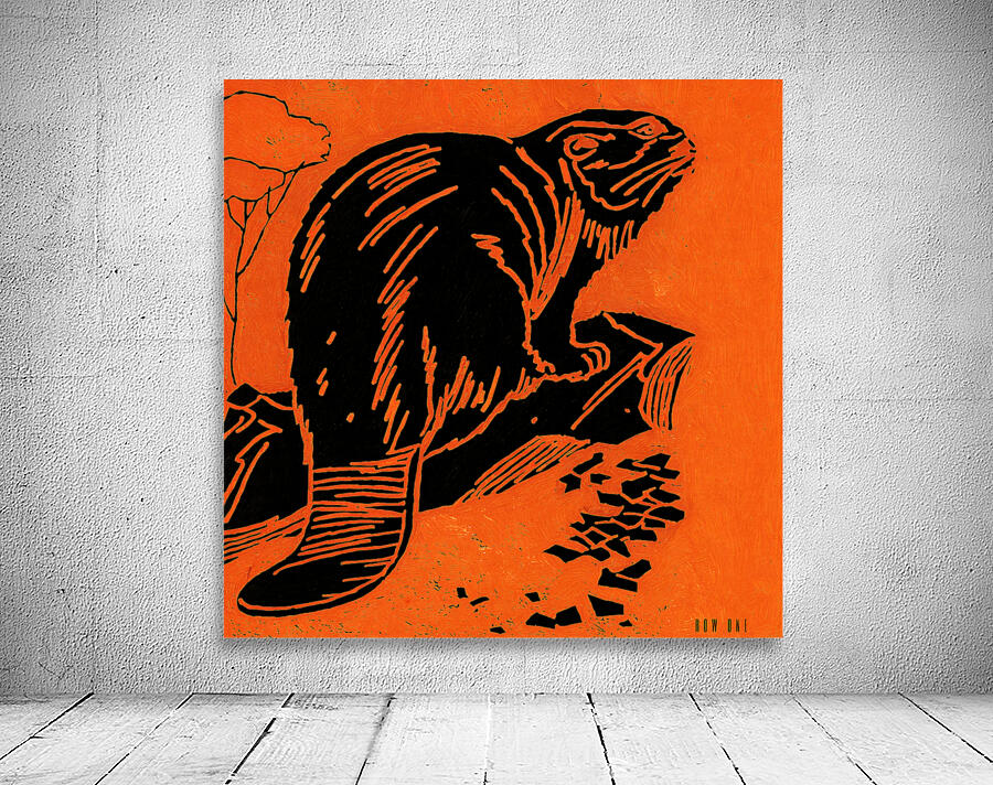 1955 Oregon State Beaver Art Remix Wall Preview