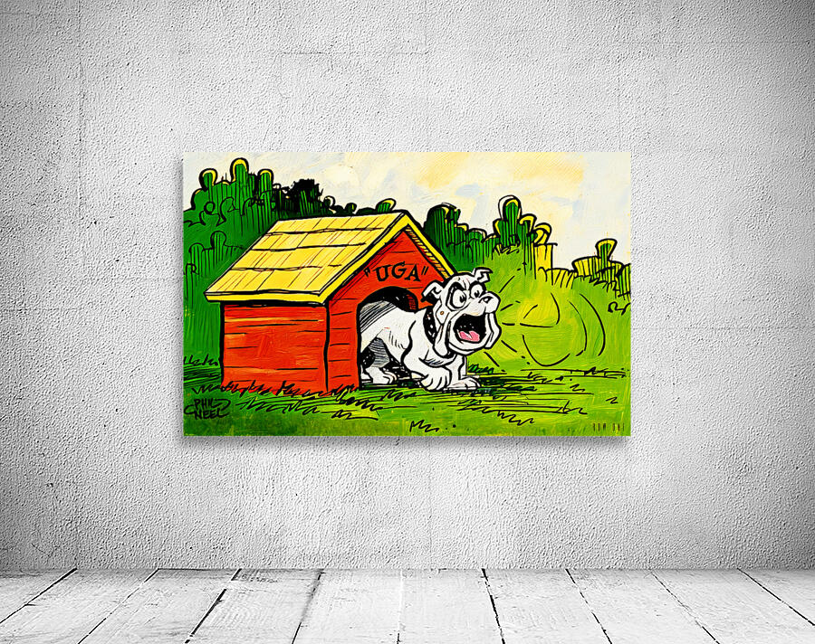 1960s Georgia Bulldog Cartoon Art by Phil Neel by Row One Brand