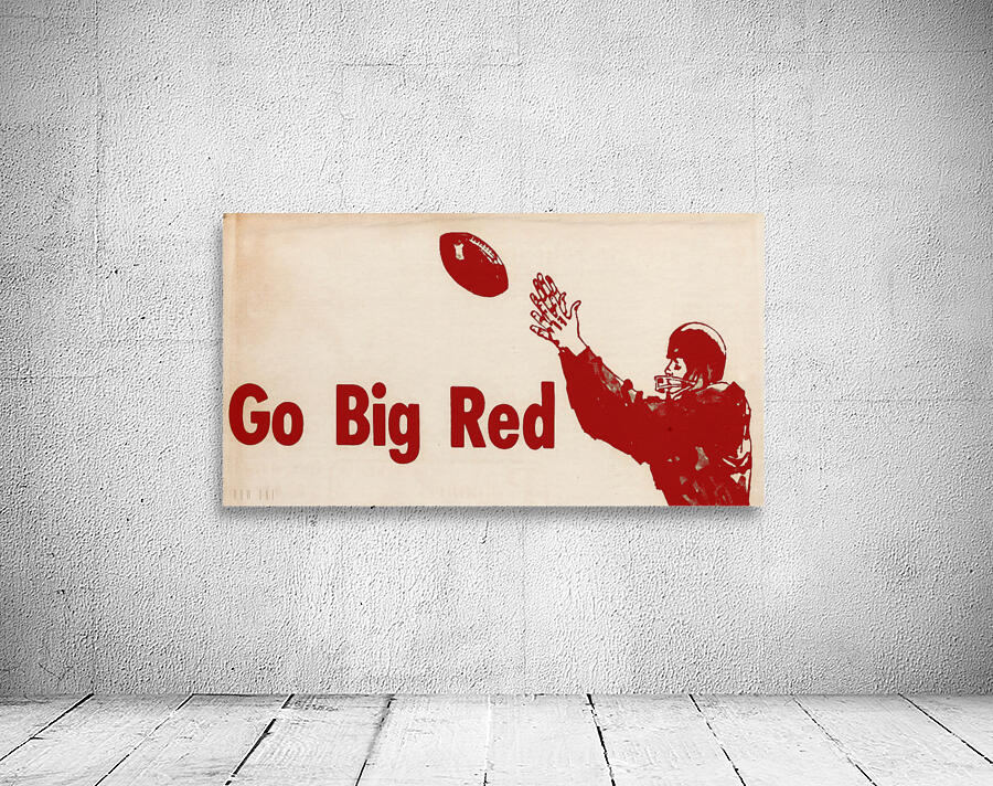 1970s Go Big Red Oklahoma Sooners Football Art by Row One Brand
