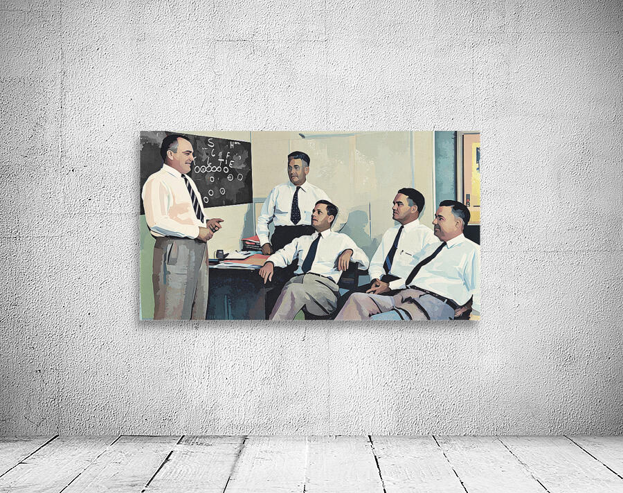1940s Baylor Football Staff Meeting Art by Row One Brand