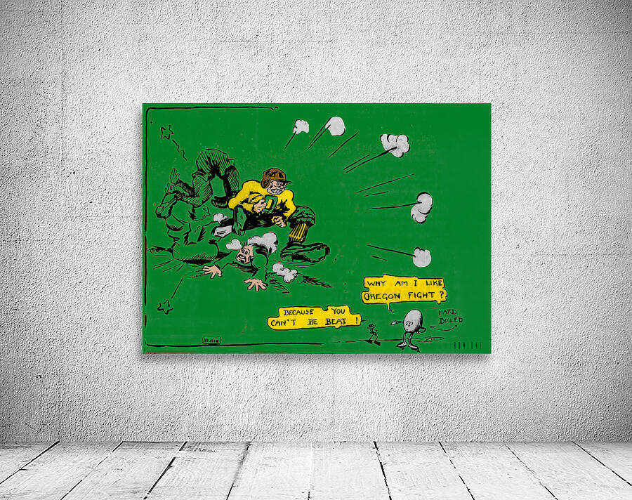 Early 1900s Oregon Duck Football Cartoon Art by Row One Brand