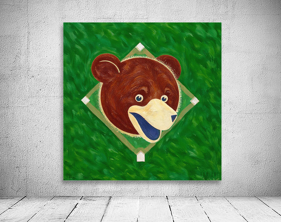1940 Chicago Cubs Baseball Diamond Art Remix by Row One Brand