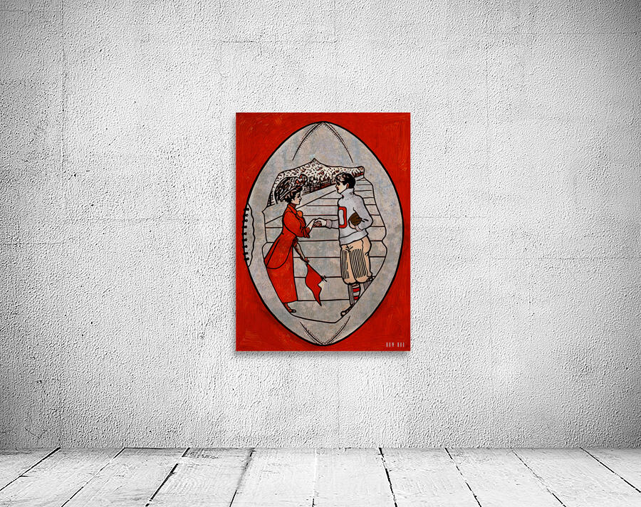 Early 1900s Ohio State Football Player Art by Row One Brand