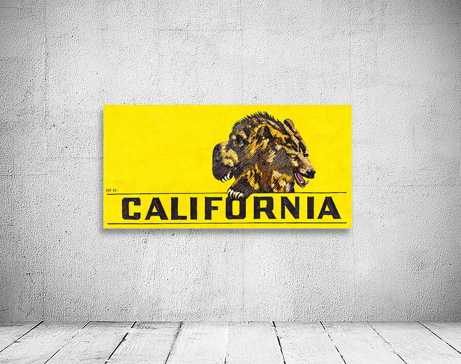 1940 California Golden Bear Art by Row One Brand