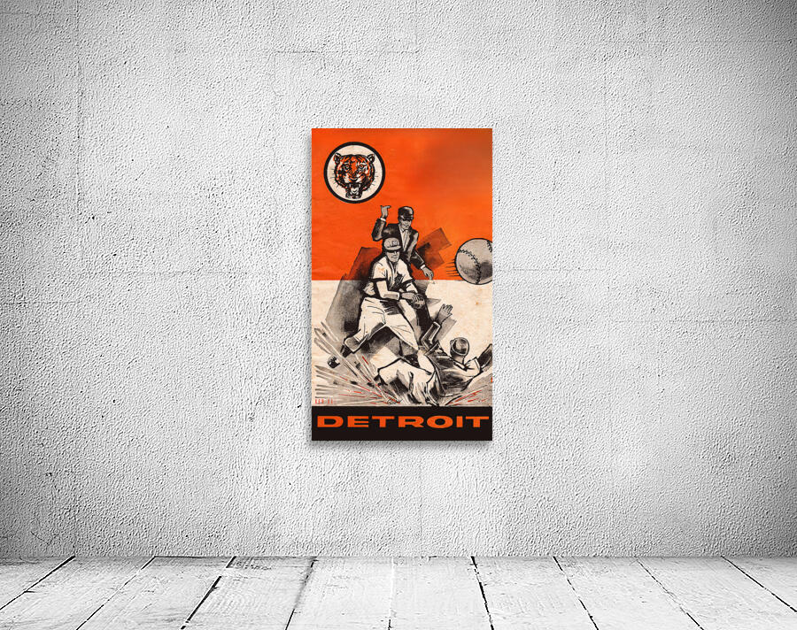 1938 Detroit Tigers Scorecard Art Remix by Row One Brand
