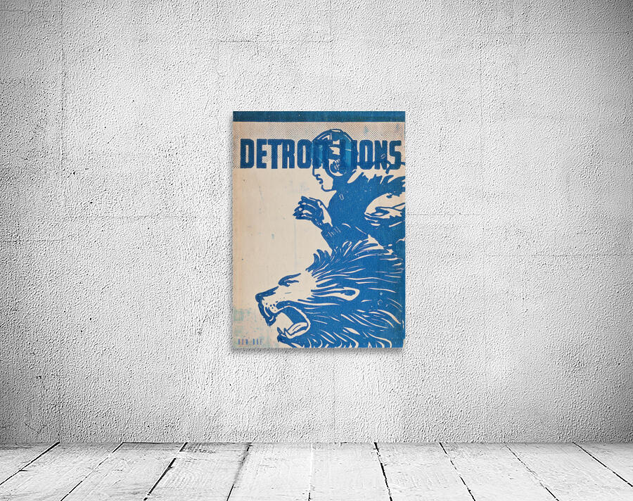1946 Detroit Lions Art by Row One Brand
