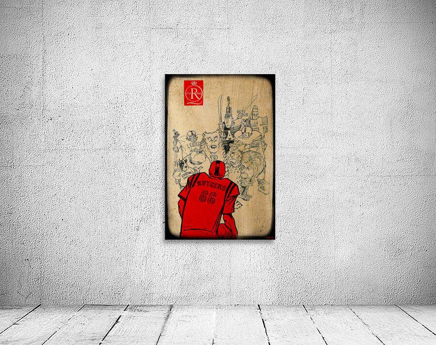 1966 Rutgers Football Art by Row One Brand
