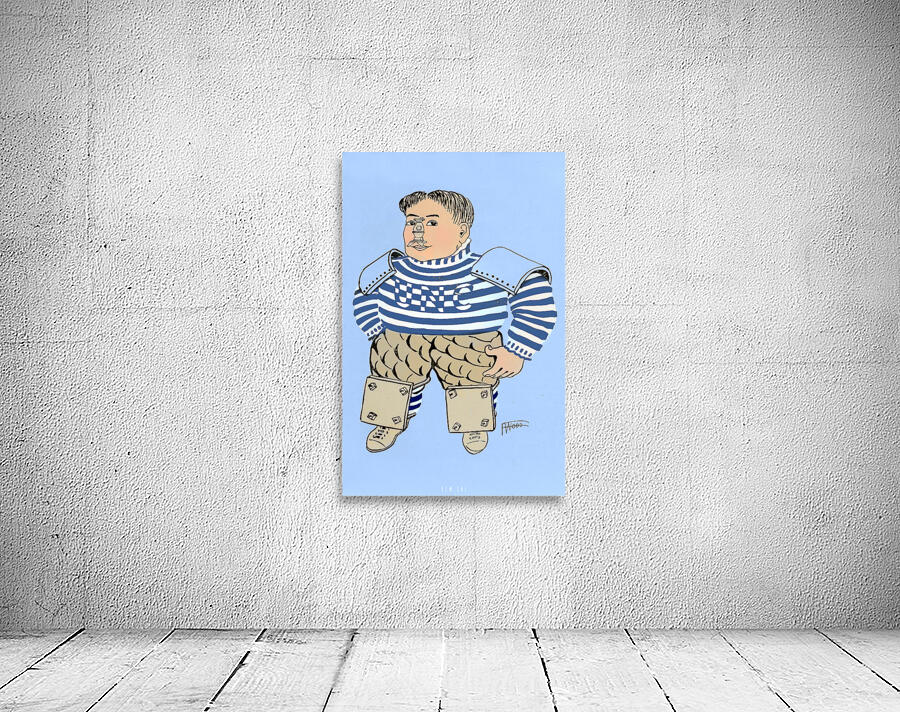Early 1900s UNC Tar Heel Football Player Art by Row One Brand