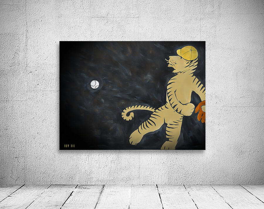 1930s Missouri Tiger Baseball Cartoon Art by Row One Brand
