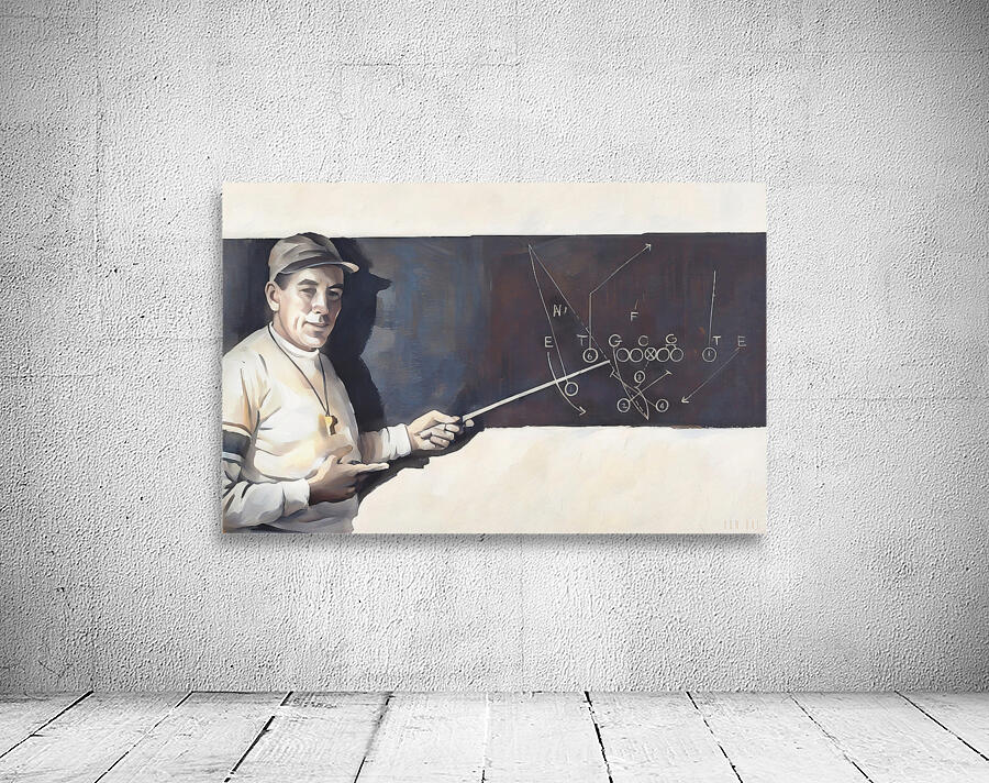 Football Coach at Chalkboard Wall Preview