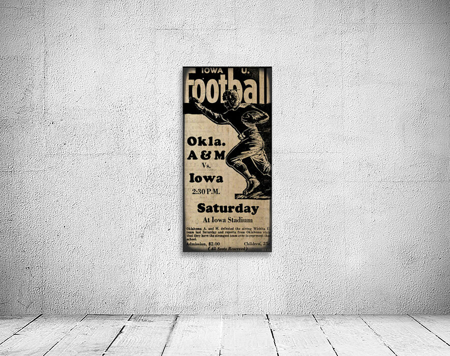 1930 Oklahoma A&M Cowboys at Iowa Hawkeyes Wall Preview