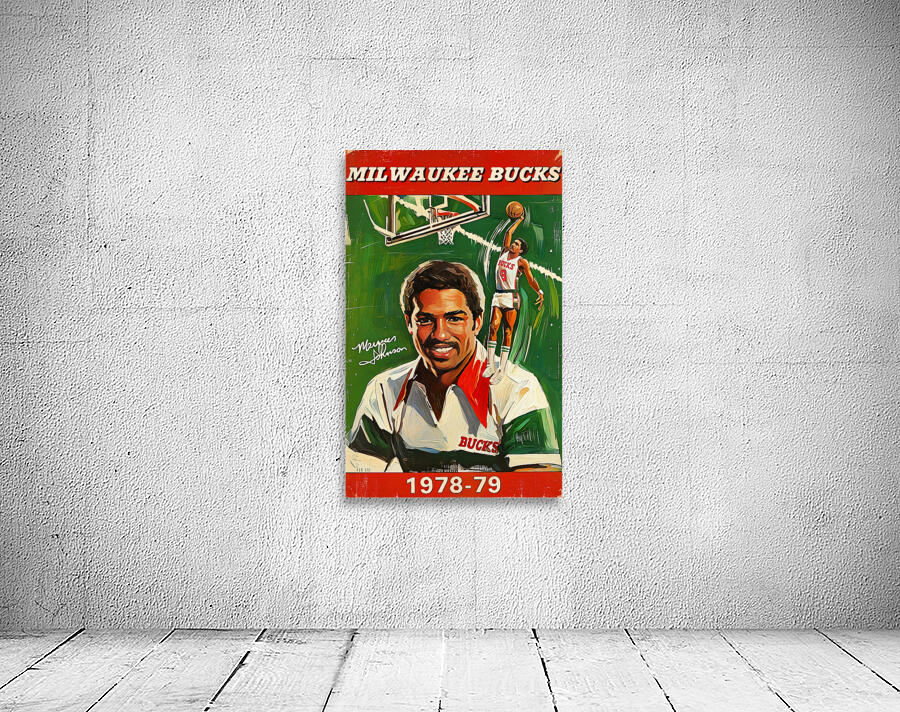 1978 Milwaukee Bucks Basketball Art Remix Wall Preview