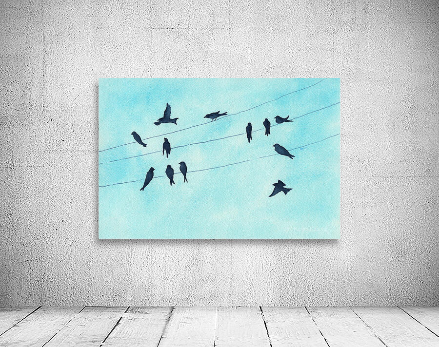 Gathering of swallows Wall Preview