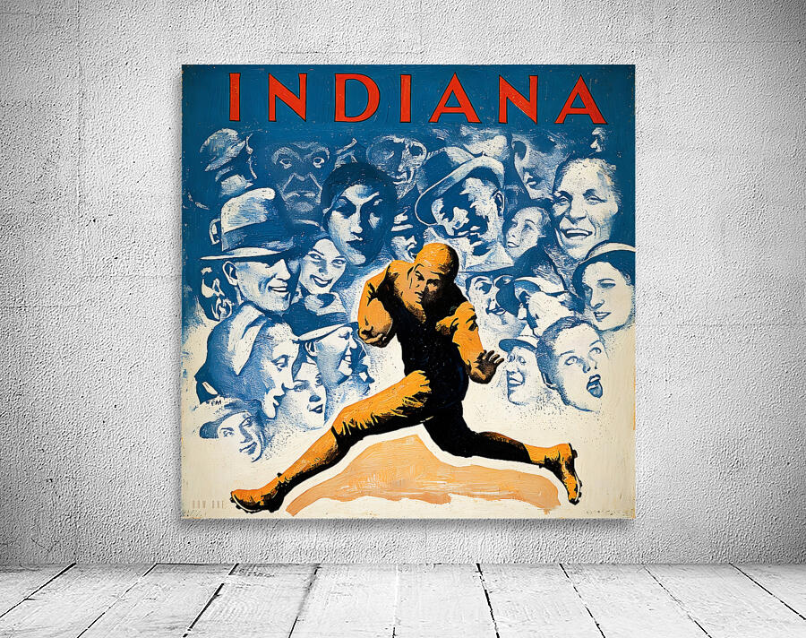 1930s Vintage Indiana Hoosiers Football Art Wall Preview