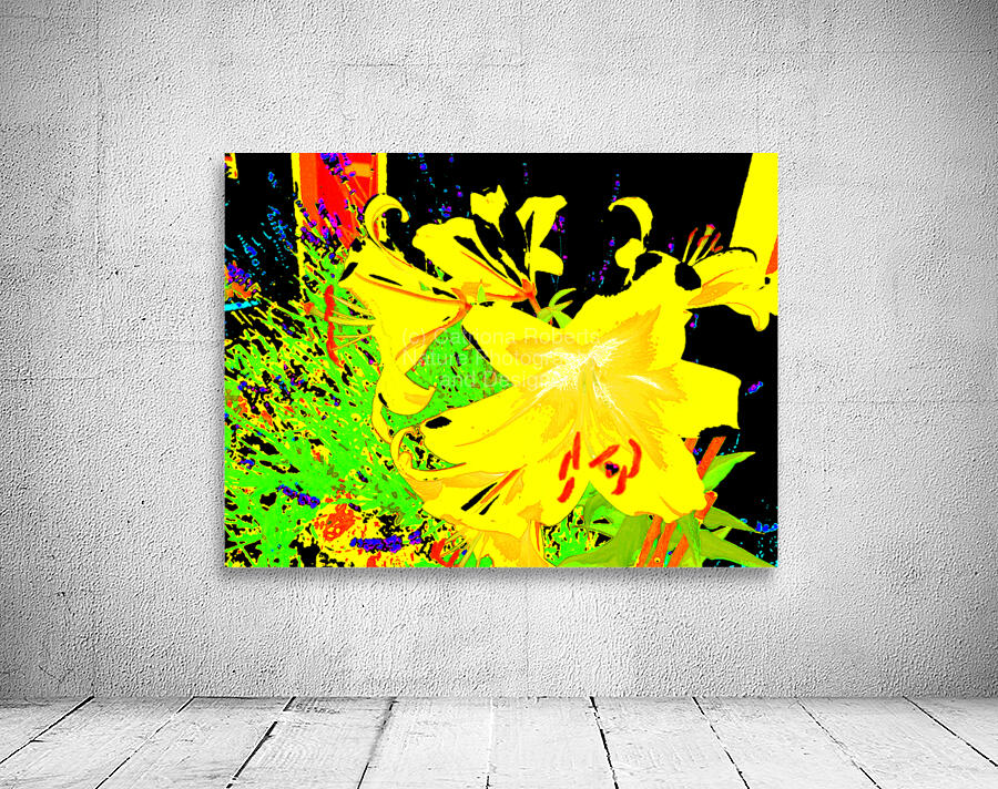   Vibrant Abstract Lilies                                                                                                                    Wall Preview