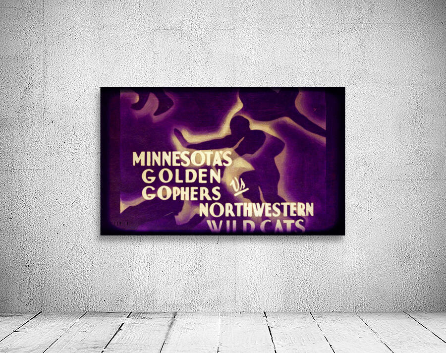 Vintage Minnesota at Northwestern Football Players Art Wall Preview