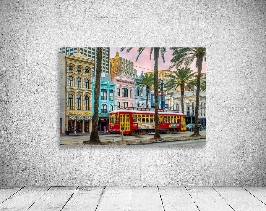 Streetcar and colorful buildings New Orleans Louisiana Wall Preview