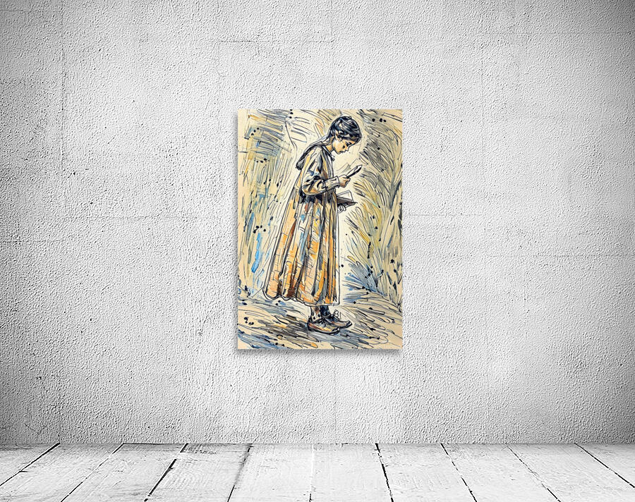 ArtXcl 054 girl with book Wall Preview