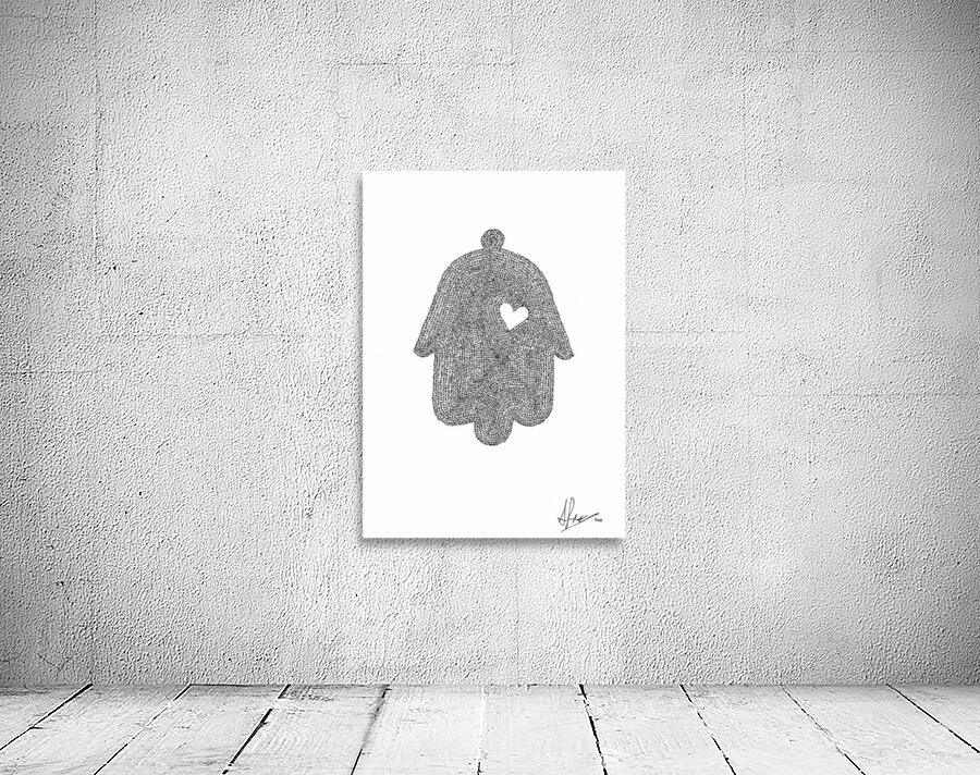 Hamsa Mircro-Blessing with a Heart v2 Wall Preview