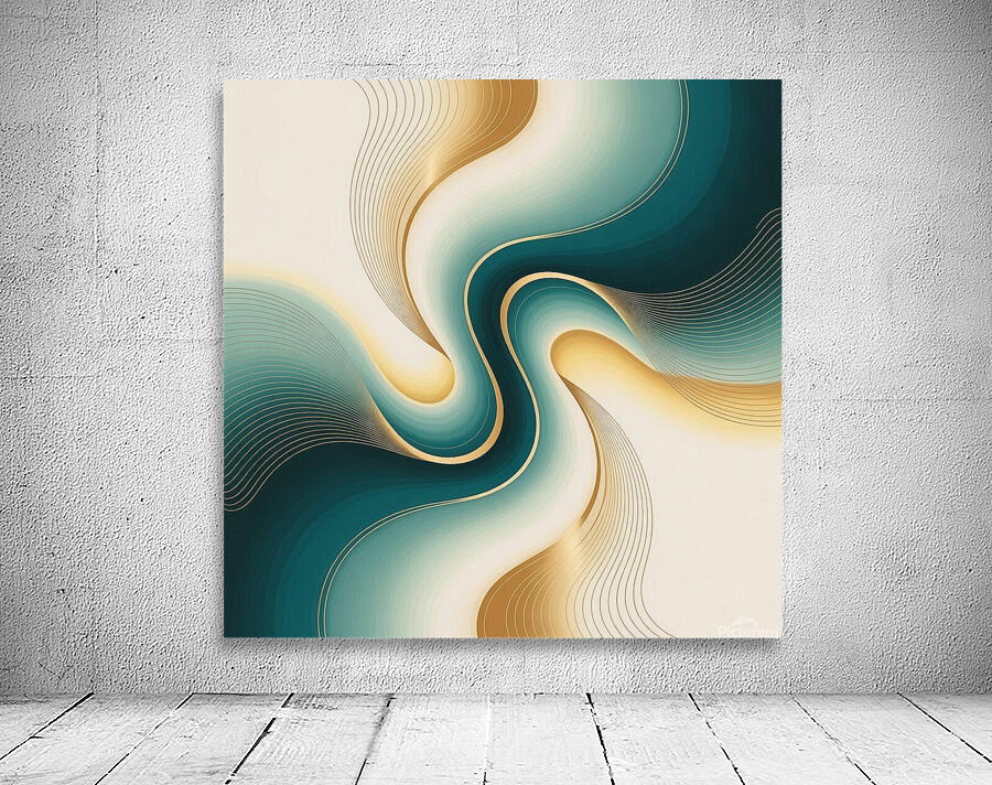 an abstract digital art piece with flowi GvozvM8o Wall Preview