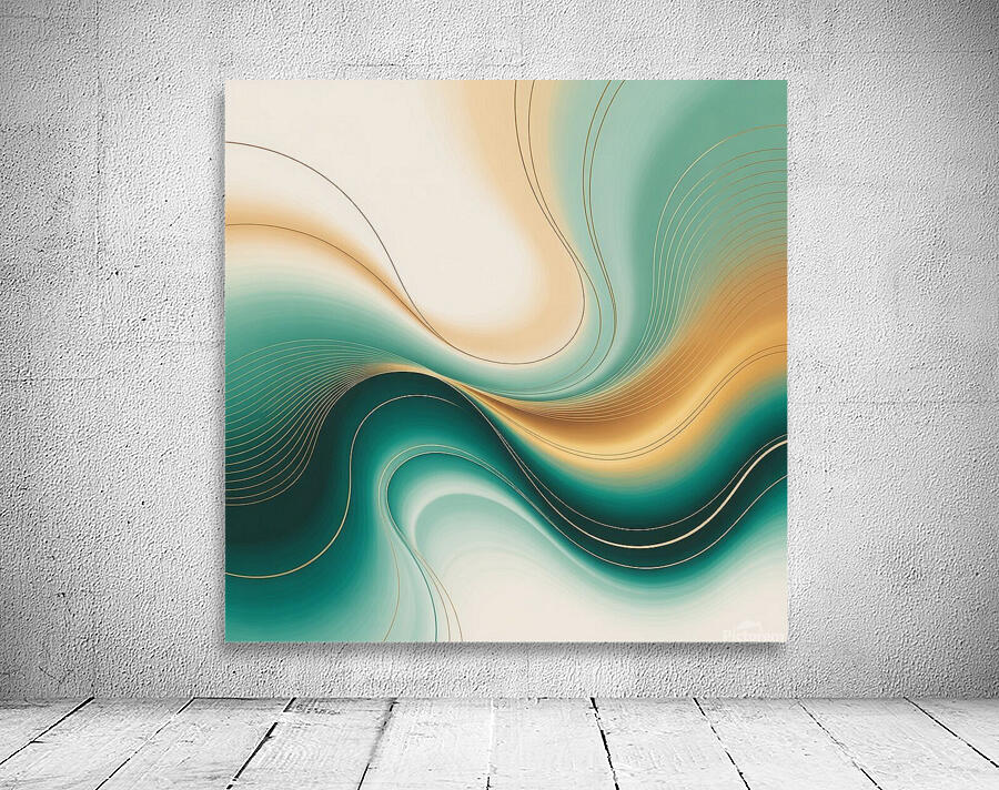 an abstract digital art piece with flowi 2aF26Cv8 Wall Preview