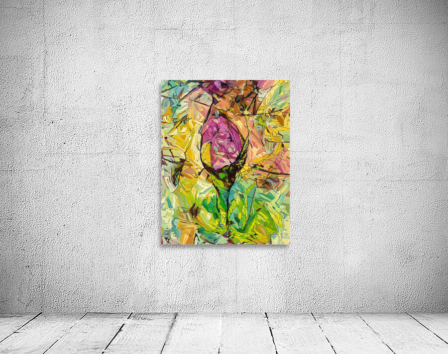 Arte 042 rose abstract pixelated Wall Preview