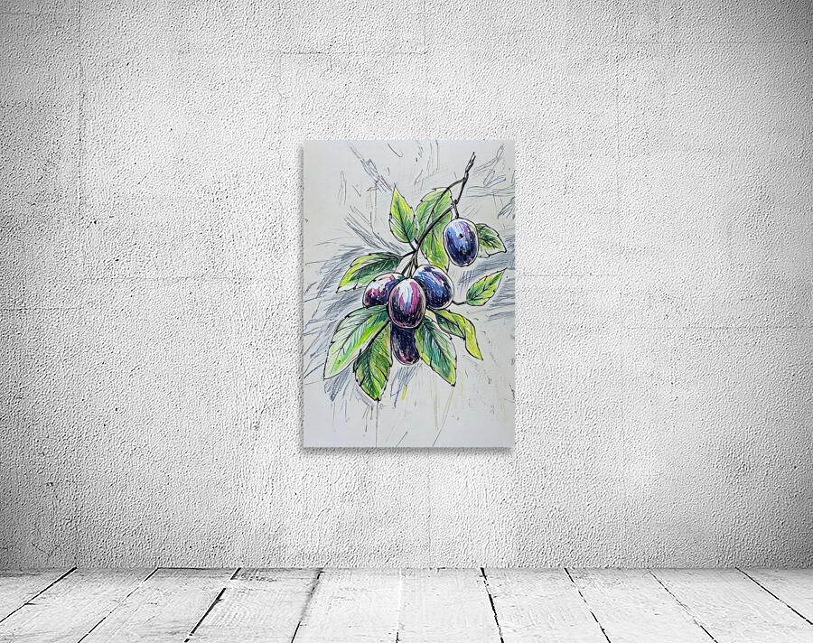 ArtXcl 029 grapes illustration Wall Preview