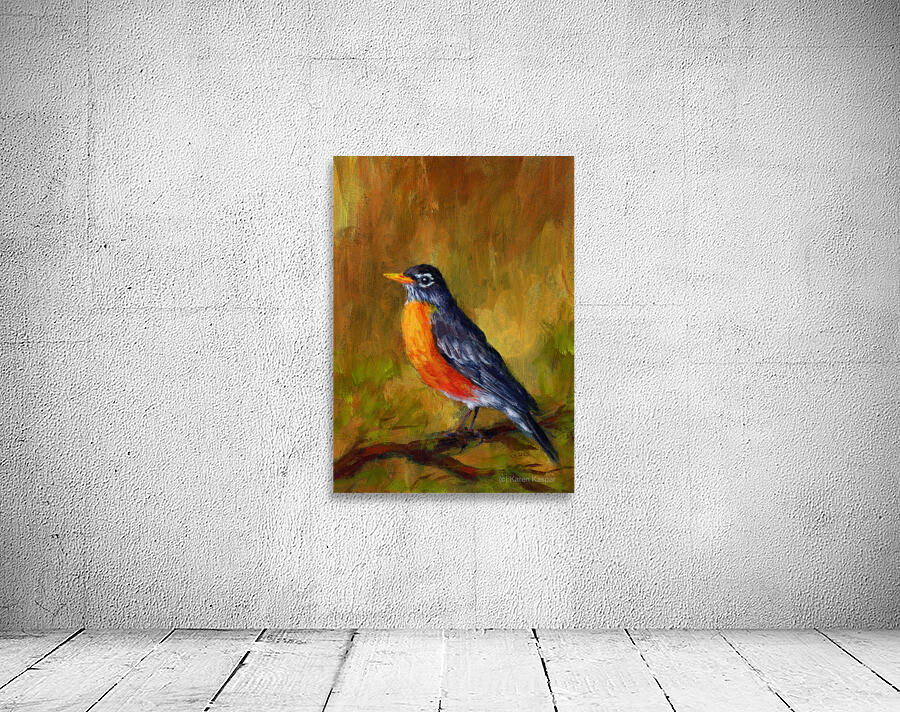 Portrait of a North American Robin Wall Preview