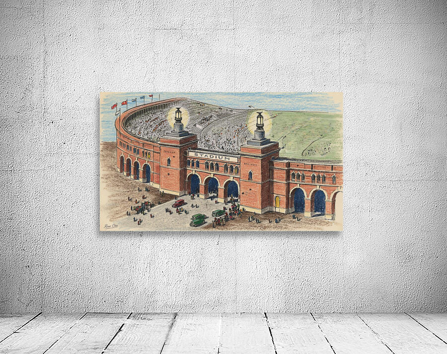1920s Football Stadium Art Remix Wall Preview
