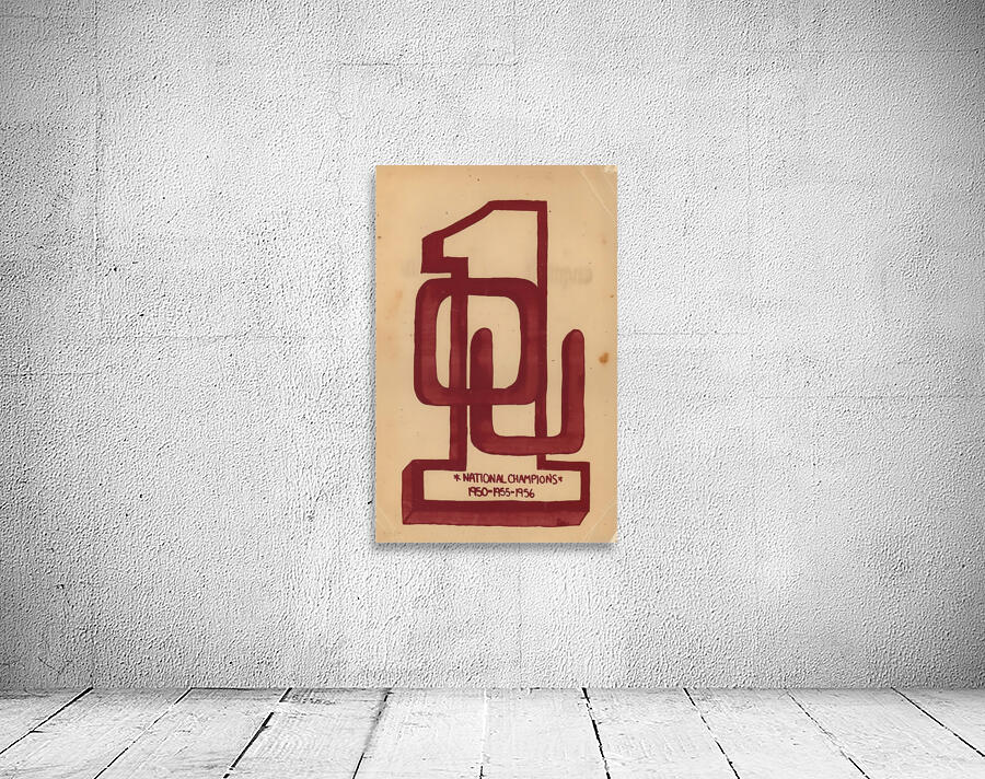 1970s Oklahoma Sooners Number 1 Art Wall Preview