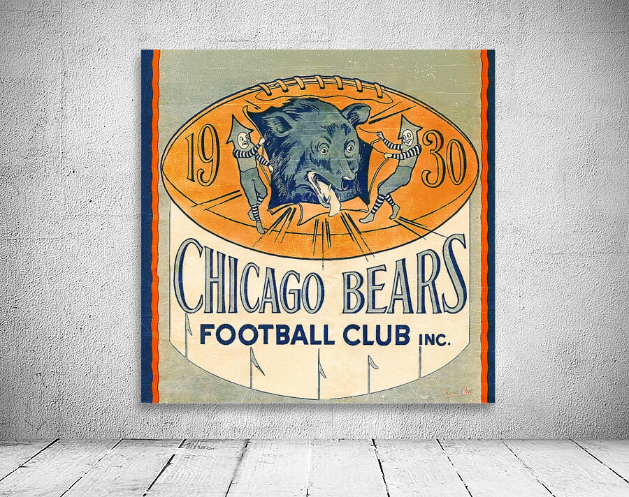 1930 Chicago Bears Football Club Art Wall Preview