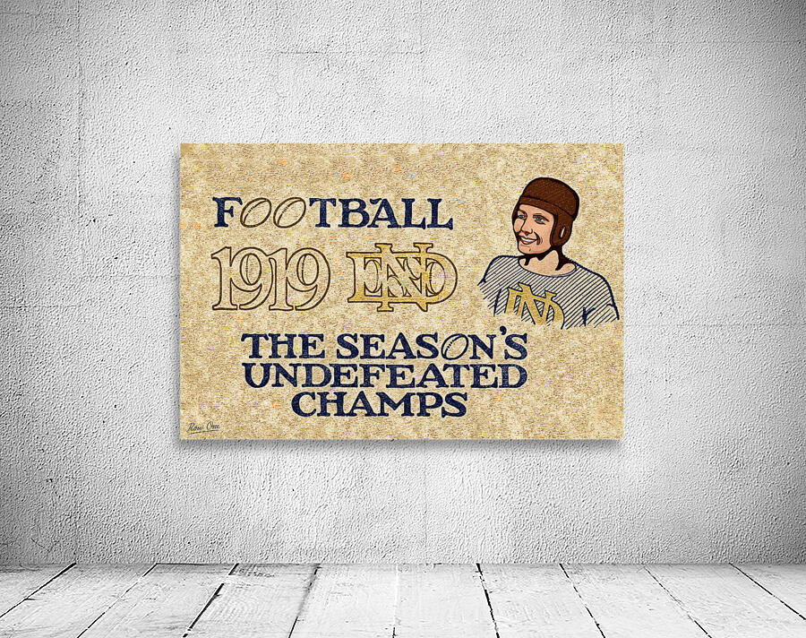 1919 Notre Dame Fighting Irish Football Art Remix Wall Preview
