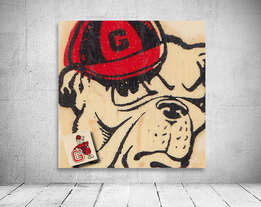 1950s Georgia Bulldog Decal Remix Art Wall Preview