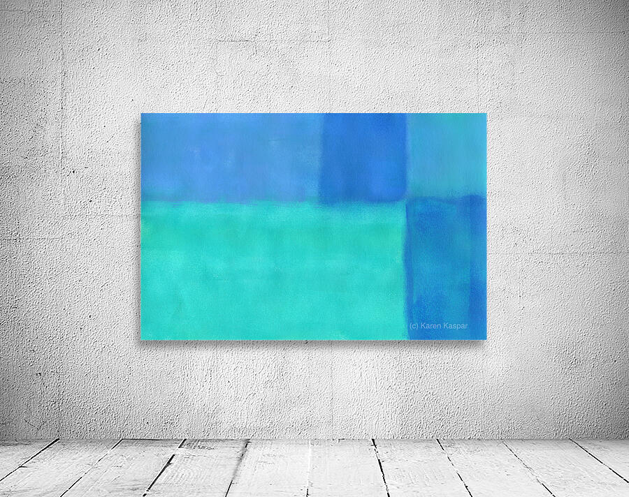 Summer blue 1 abstract acrylic painting Wall Preview