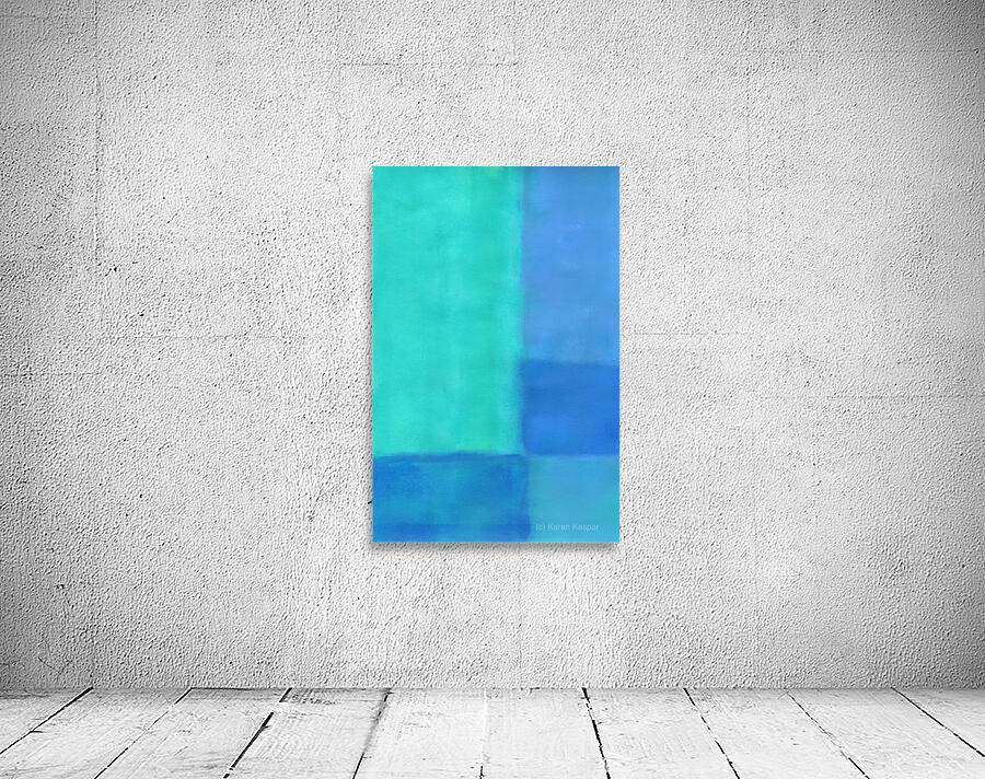 Summer blue 2 abstract acrylic painting Wall Preview