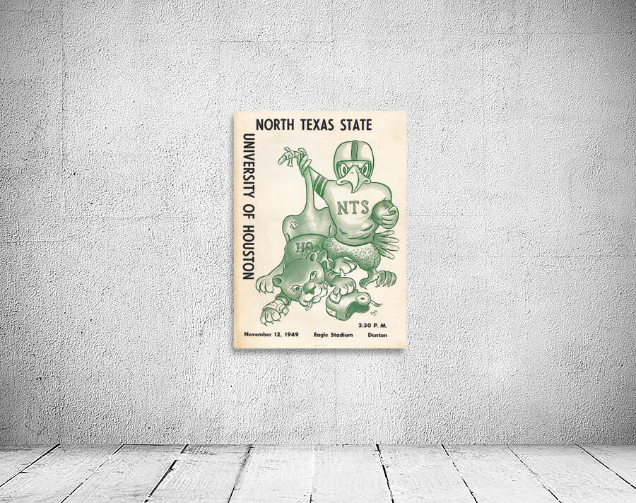 1949 North Texas Eagles Football Cover Art Wall Preview