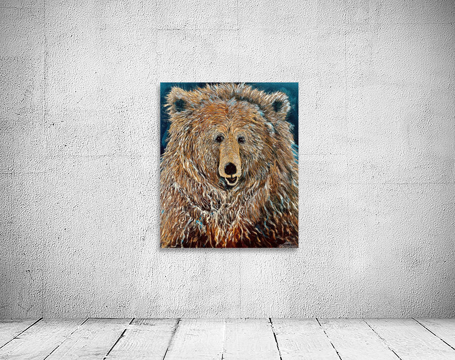 IMG 3733 colorful grizzly bear head Wall Preview