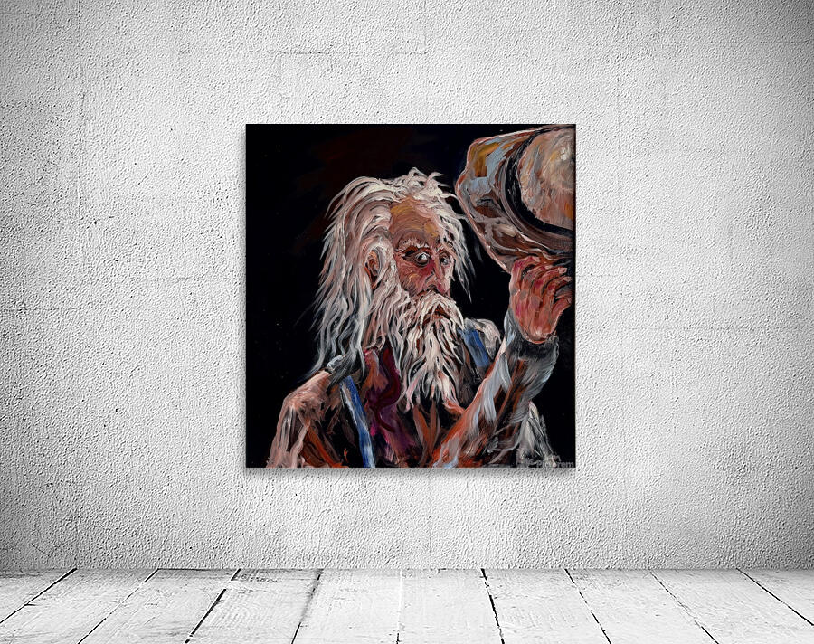 IMG 4205 Old cowboy holding his hat up Wall Preview