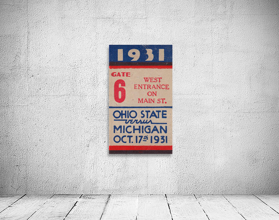 1931 Ohio State at Michigan Ticket Art Wall Preview