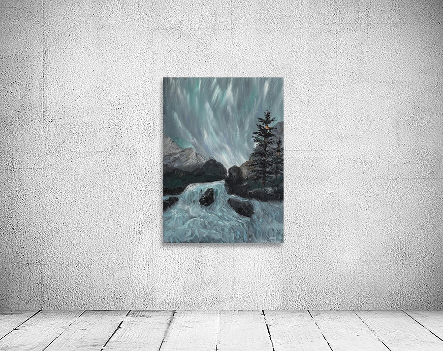 IMG 4227 Northern lights over the river Wall Preview