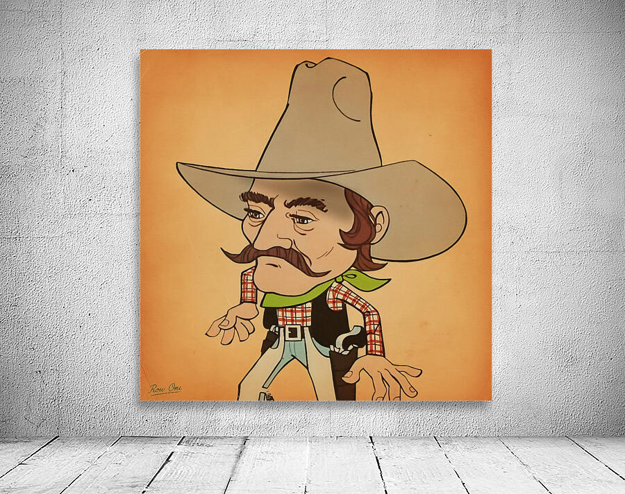 Throwback Oklahoma State Pistol Pete Cartoon Mascot Art Wall Preview