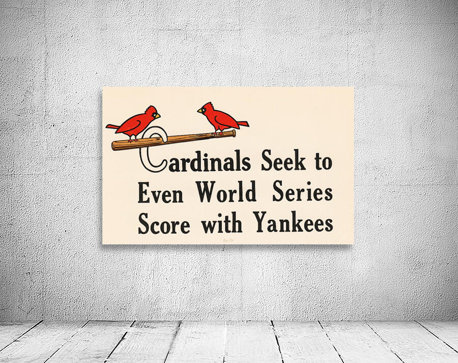1943 St. Louis Cardinals World Series Art Wall Preview
