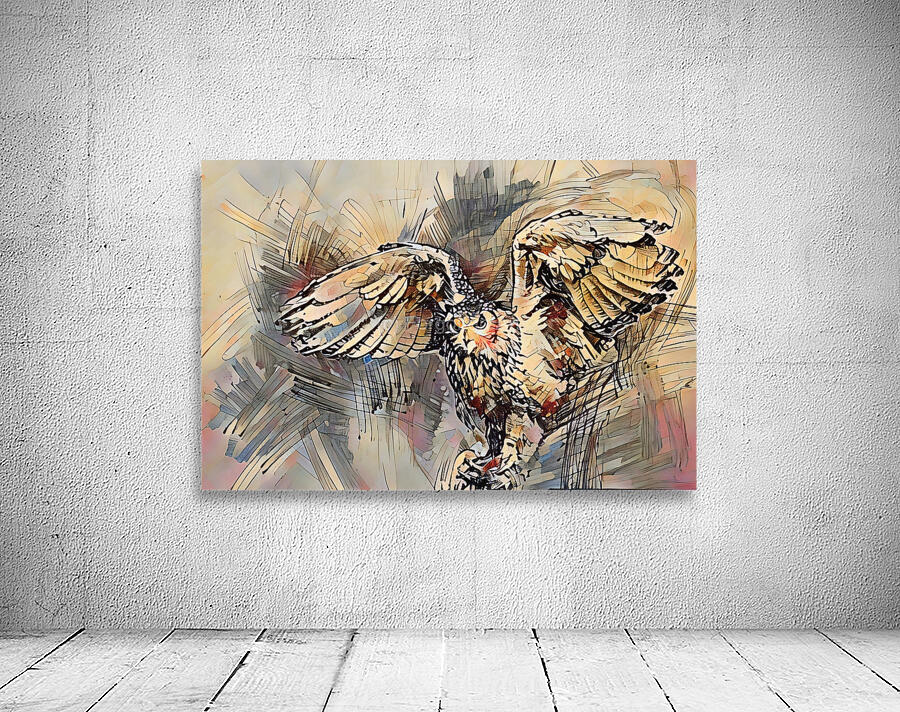 ArtXcl 312 Owl color sketch Wall Preview