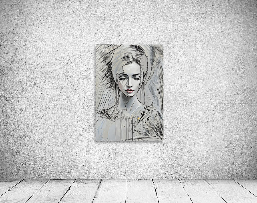 ArtXcl 342 woman sketch drawing Wall Preview