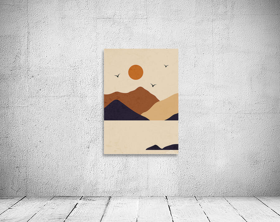 Day and night mountain landscape. b Wall Preview