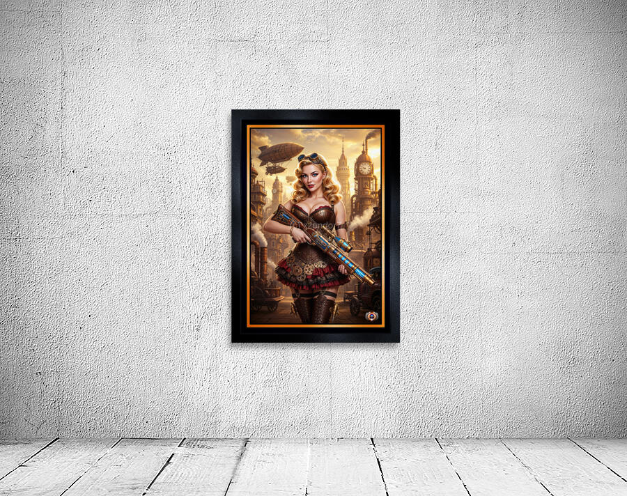 Portrait Of Scivara Vendari Gilded Guardian Of Meyrath Mesmerizing AI Concept Art by Xzendor7 Limited Edition Print Wall Preview