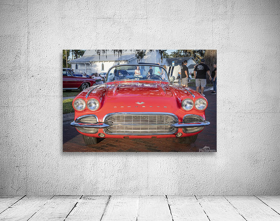 1961 Red Chevrolet Corvette Convertible 1 Wall Preview