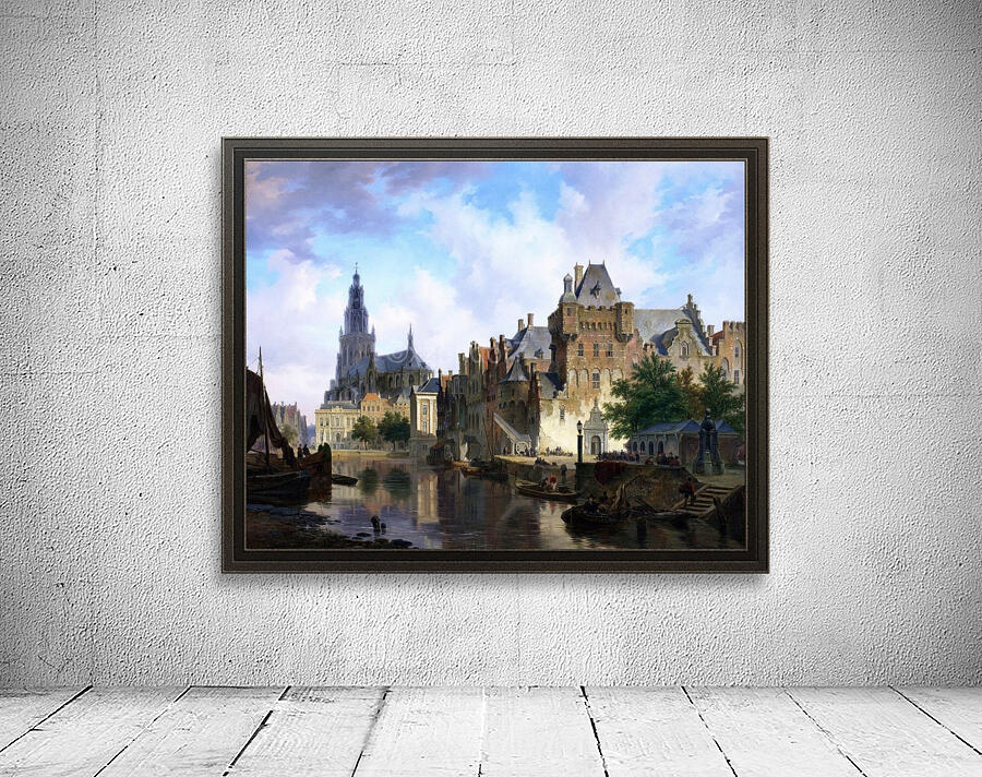 Fantasy Cityscape With The Mauritshuis by Bartholomeus van Hove Wall Preview