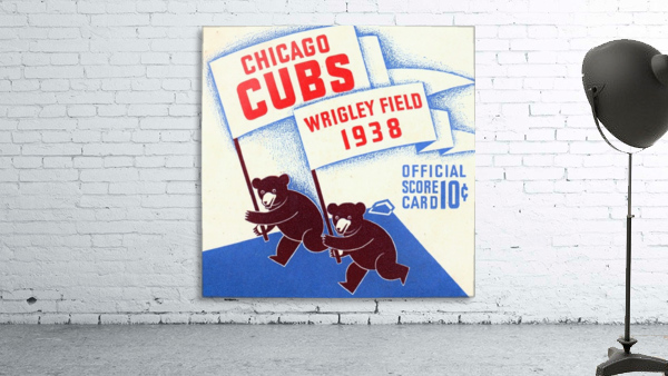 1938 Chicago Cubs Scorecard Art by Row One Brand